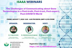 Webinar: The Challenges of Communicating about Gene Technologies Webinar: The Challenges of Communicating about Gene Technologies